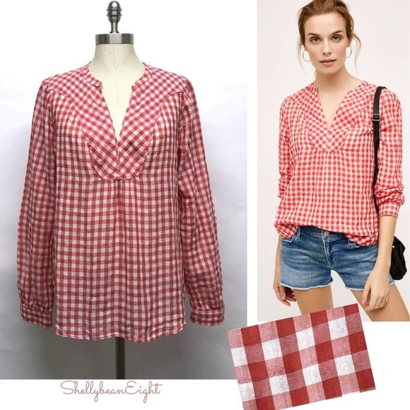 ❌❌SOLD❌❌ HOLDING HORSES GINGHAM Devon Top 10 12 - Picture 2 of 8
